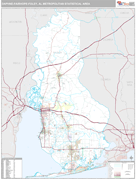 Daphne-Fairhope-Foley Metro Area Digital Map Premium Style